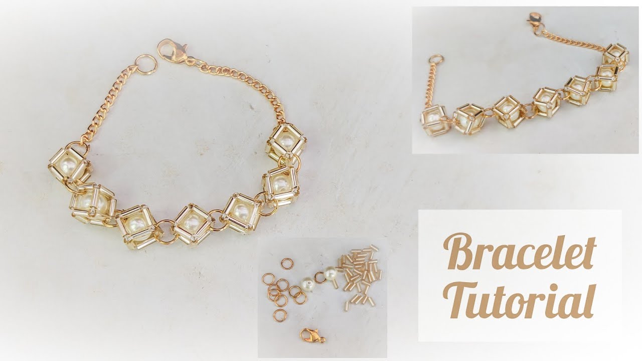 Bugle Beads cube Bracelet Tutorial  Bracelet Tutorial  DIY Bracelet  Beads Bracelet