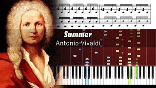 Download lagu Vivaldi - Summer - Piano Tutorial with Sheet Music