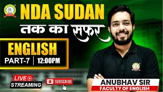 Part - 7🚀 NDA Sudan Tak Ka Safar LIVE Classes of English Previous Year Questions for NDA 1 2026 Exam