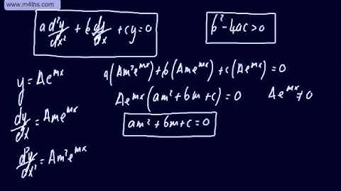 Further Pure 2 Fp2 2nd Order Differential Equations 1 Introduction and basic examples