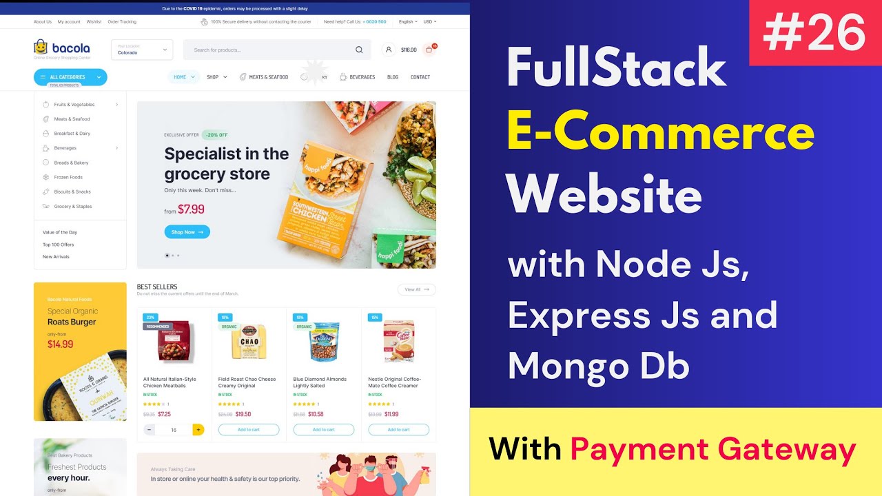 #26 Full Stack E-Commerce Website Using React JS, MongoDB, Express Js ...