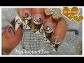 Gold Nail Art Tutorial Design for Long Diva Nails