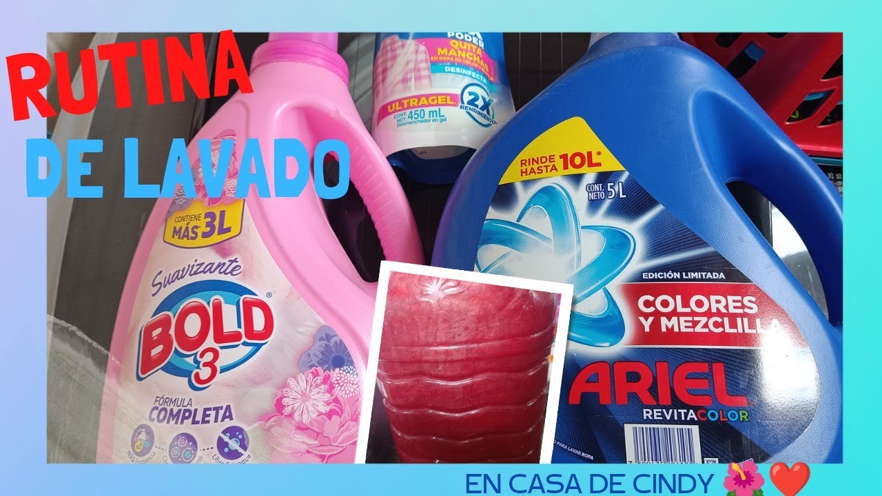 🛑 Rutina de lavado con Ariel mezclilla/Sh para ropa roja y negra 