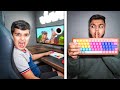 Wireless Keyboard Prank On My Little Brother! (FORTNITE PRANK!)