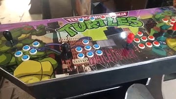 Custom Made Teenage Mutant Ninja Turtles 4 Player Arcade Pedestal with Hyperspin, building process