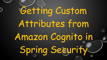 Getting Custom Attributes from Amazon Cognito in Spring Security