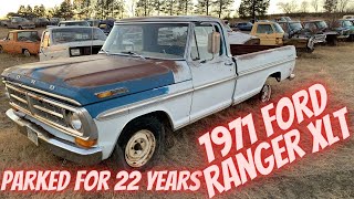 Field Find 1971 Ford F100 Ranger XLT sitting for 22 years! Will it Run?!?