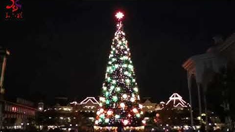 giant big large LED RGB lighting DMX 512 controller programming Christmas tree with music