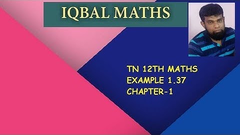 TN 12TH STD MATHS EXAMPLE 1.37 CHAPTER-1 APPLICATIONS OF MATRICES AND DETERMINANTS
