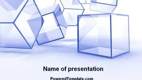 Glass Cube PowerPoint Template by PoweredTemplate.com