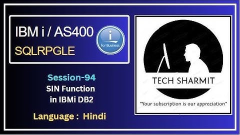 Sin function in db2 sql | SQLRPGLE | ibmi training | sqlrpgle as400 | db2 | ibmi db2 function