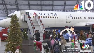 Dozens of kids enjoy Make-a-Wish 'Winter Wonderland' at Logan Airport