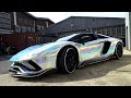 Dazzling Chrome Holographic Lamborghini Aventador Wrap for Grand Tour