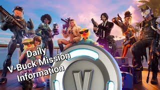 Daily V-Buck Mission Information