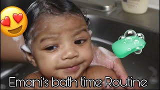 Emani bath time routine