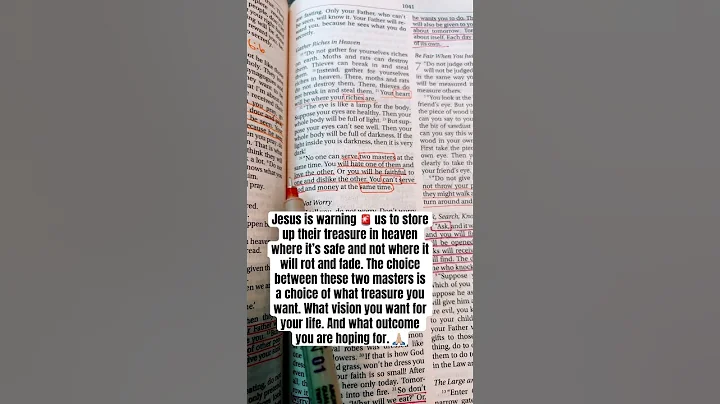 God And Money 💴 Matthew 6:24 #bible #scripture #god #money #heaven #treasure #shorts #wealth