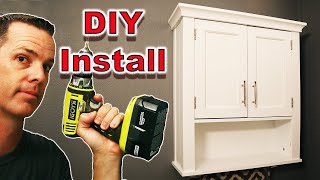 How to Hang A Cabinet  Do It Yourself Cabinet Install