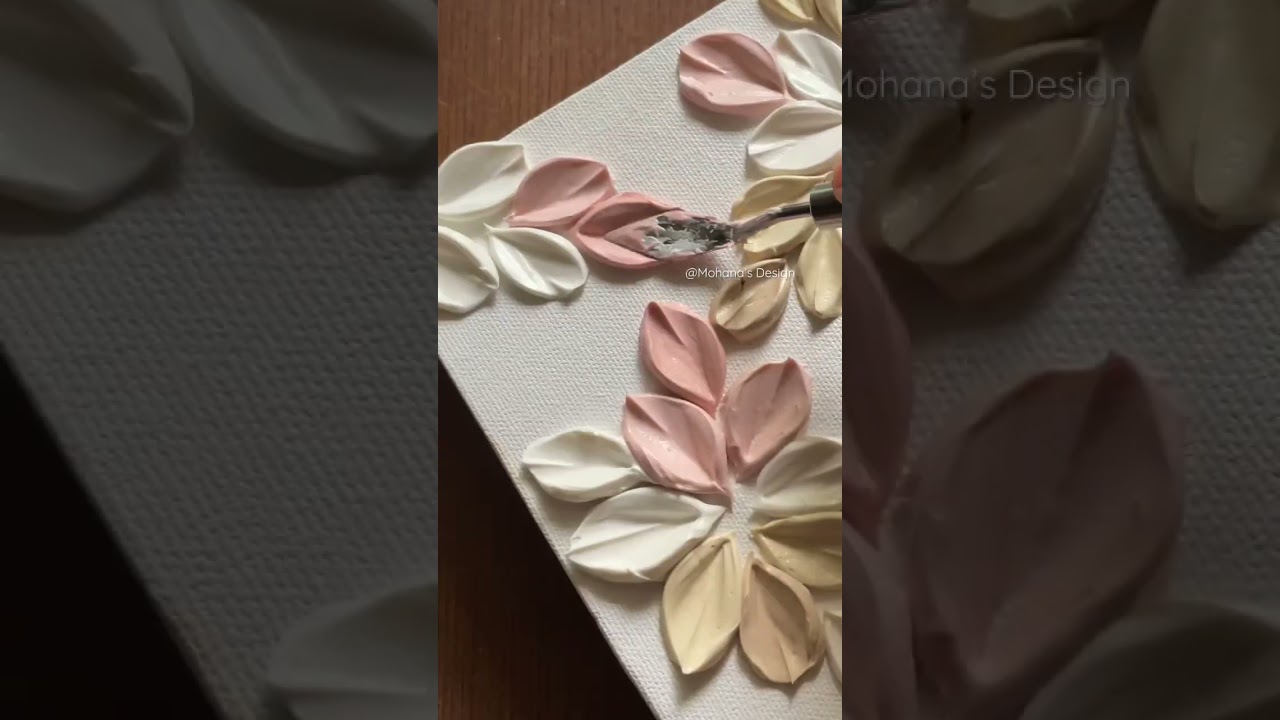 Texture Art Flowers, Palette Knife, Modelling Paste Painting