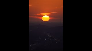 Morning Sunrise over Atlanta from Stone Mountain. Supermoon morning