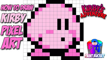 How to Draw Kirby 8-Bit - Kirby