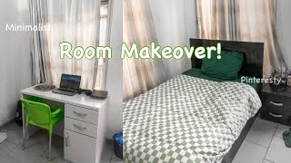 Extreme Small Room Makeover | silent vlog | aesthetics | Pinterest