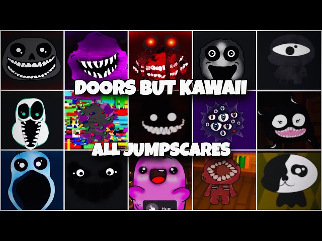 ROBLOX]Doors But Kawaii All Jumpscares *Greed* @iBugou #doors #roblox  #gaming #doorsbutkawaii 
