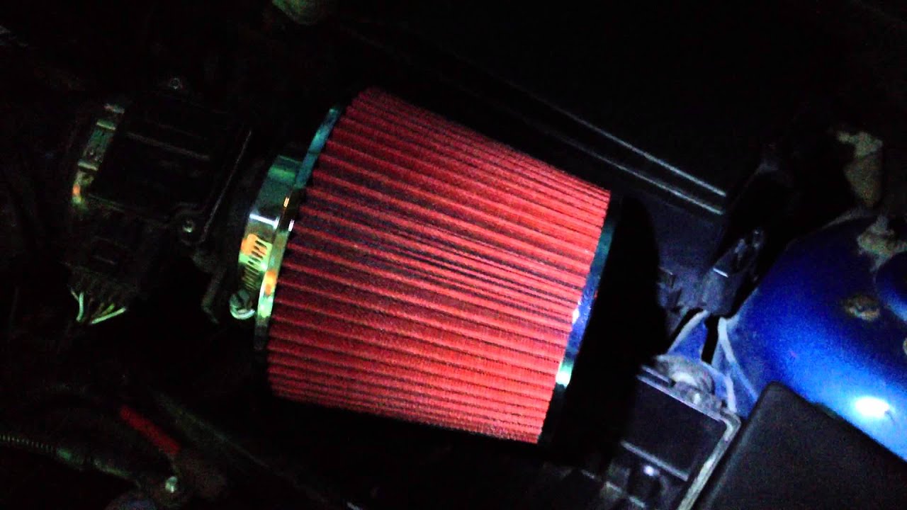 ford focus 1.4l when i only put a FK cone air filter on it - YouTube