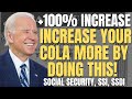 Social Security Payments WORTH MORE By Doing THIS....INCREASE Your COLA in 2024