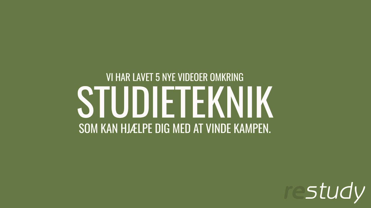 Nye videoer om studieteknik på gymnasieniveau