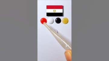 Egypt 🇪🇬 Flag Color Mixing #satisfying #shorts #waterdrop