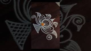 Small peacock and Lotus design #vidhyaprabhurangolidesigns #shorts #shortsfeed