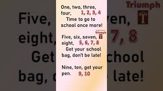 1234 Time to go school once more. Песня (Song). Учим цифры легко через песню. Counting numbers