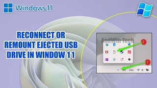 how to fix reconnect or remount ejected usb drive in window 11 || how to eject safely usb drive