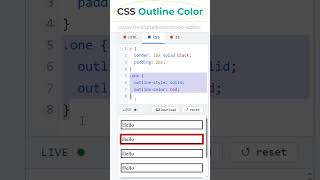 CSS Outline Color #coding #htmltutorial #csstutorial