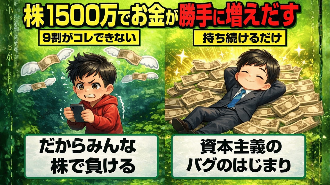 「一生、労働から抜け出せない9割の凡人へ。株の“継続”だけで資産が勝手に育つ現実」|大人のための経済チャンネル