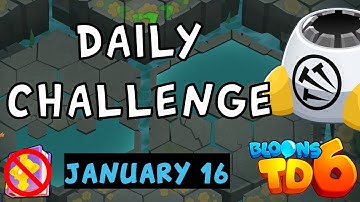 Bloons TD 6 Daily Challenge | Gerraldo And Co | No Hero No MK No Powers | January 16 2024