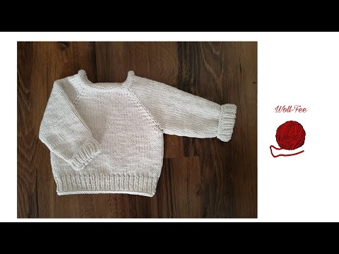 Baby Pullover stricken RVO, Gr. 62, ganz einfach, Schritt für Schritt