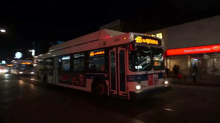 MTA Bus: Long  Island City bound  C40LF 595 Q66 at Main St/39 Av