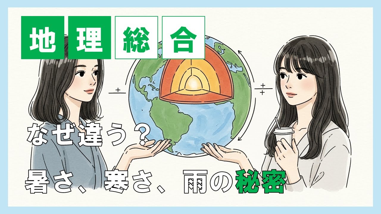 暑い地理 地理総合】なぜ違う？暑さ、寒さ、雨の秘密 - YouTube