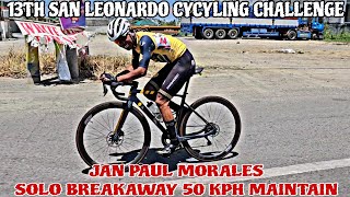 JAN PAUL MORALES 50 KPH MAINTAIN SOLO BREAKAWAY 13TH SAN LEONARDO CYCLING CHALLENGE