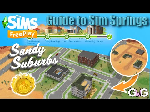 The Sims Freeplay-Guide to Sim Springs: Sandy Suburbs – The Girl Who Games