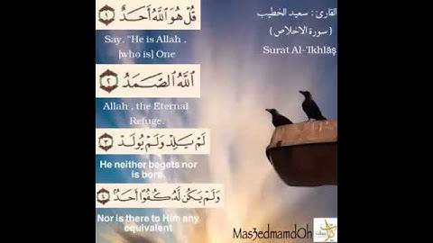 سورة الاخلاص القاري سعيد الخطيب