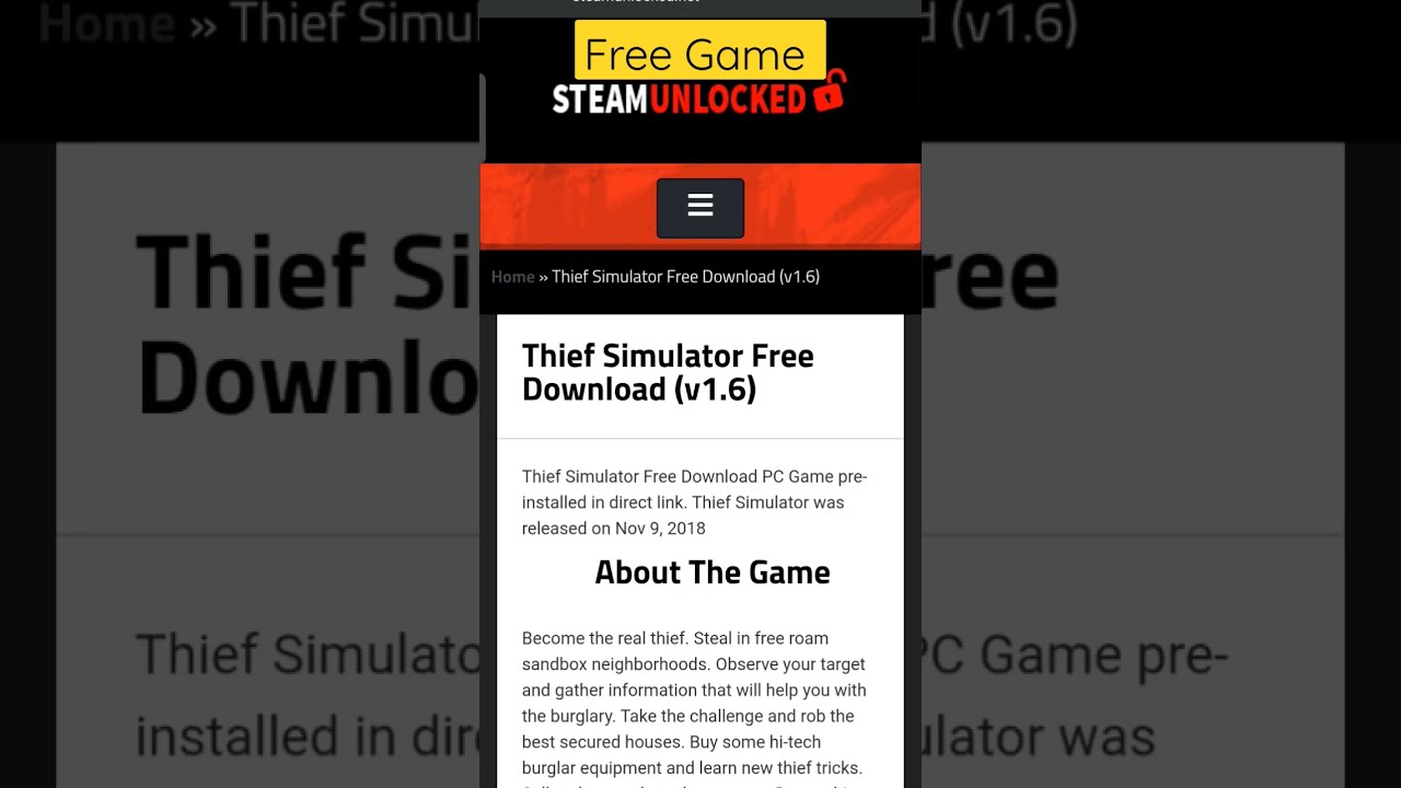 Thief Simulator Free Download Steamunlocked - Colaboratory