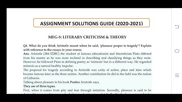 MEG 5 Ignou Solved Assignment