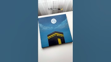 Easy Makkah in moonlight 🕋🌙 painting for beginners #art #artshorts #shorts