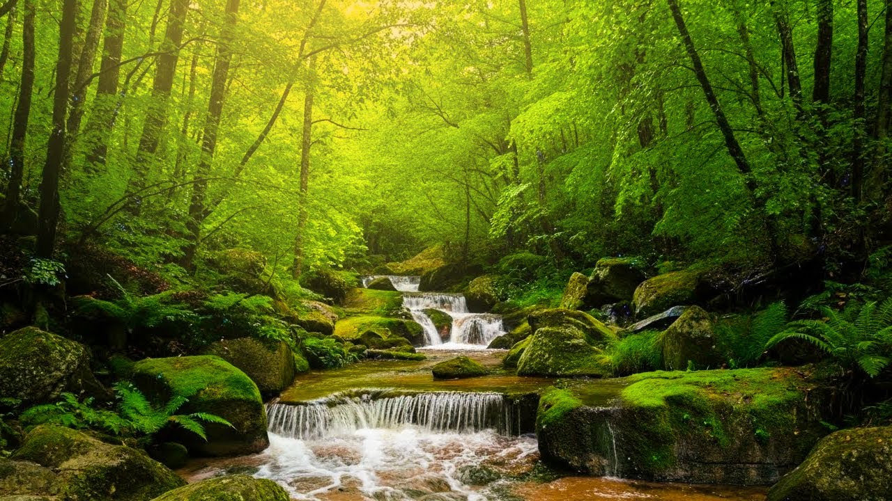 Mysterious Forest Sounds, Melody of Birds Chirping, Relaxing Stream Sounds, ASMR