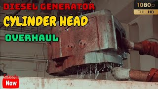 DIESEL GENERATOR CYLINDER HEAD OVERHAUL| FULL PROCEDURE.#marine