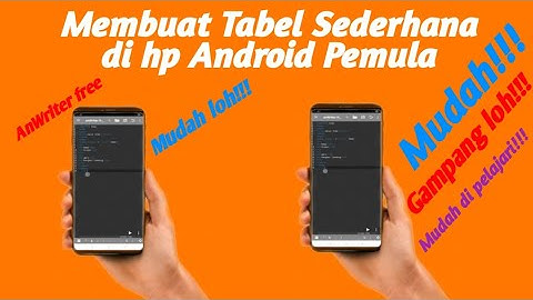Membuat Tabel Sederhana (AnWriter free) di hp Android