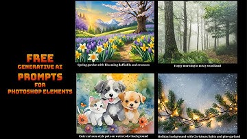 Hundreds of Free Generative AI Prompts for Photoshop Elements 2026 | Generate Image & Insert Object!