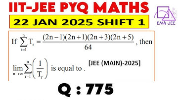 If ∑ r= 1 to n (T_r) = ((2n - 1)(2n + 1)(2n + 3)(2n + 5))/64, then lim n→∞∑r= 1 to n((1/ T_r )  is